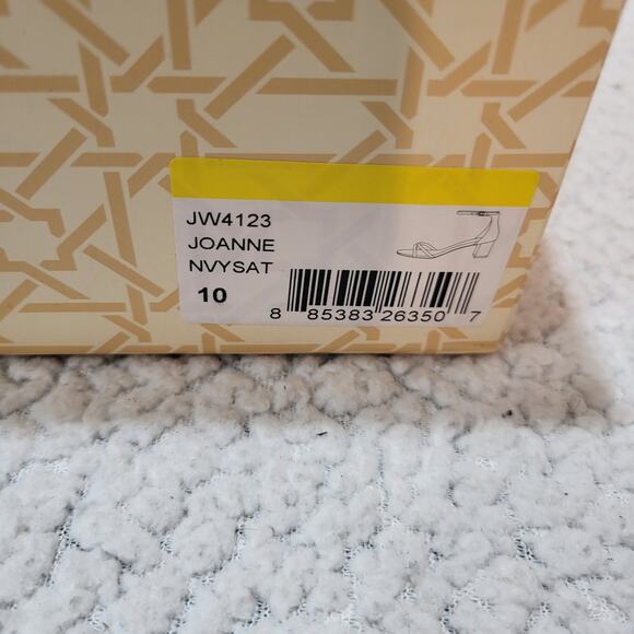 NEW Jewel Badgley Mischka Joanne Strappy Block Heel Navy SIZE 10 - Picture 7 of 7